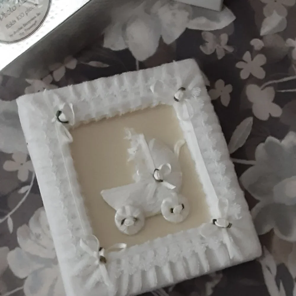 White Baby Keepsake Photo Album - new in box - holds 100 photos
